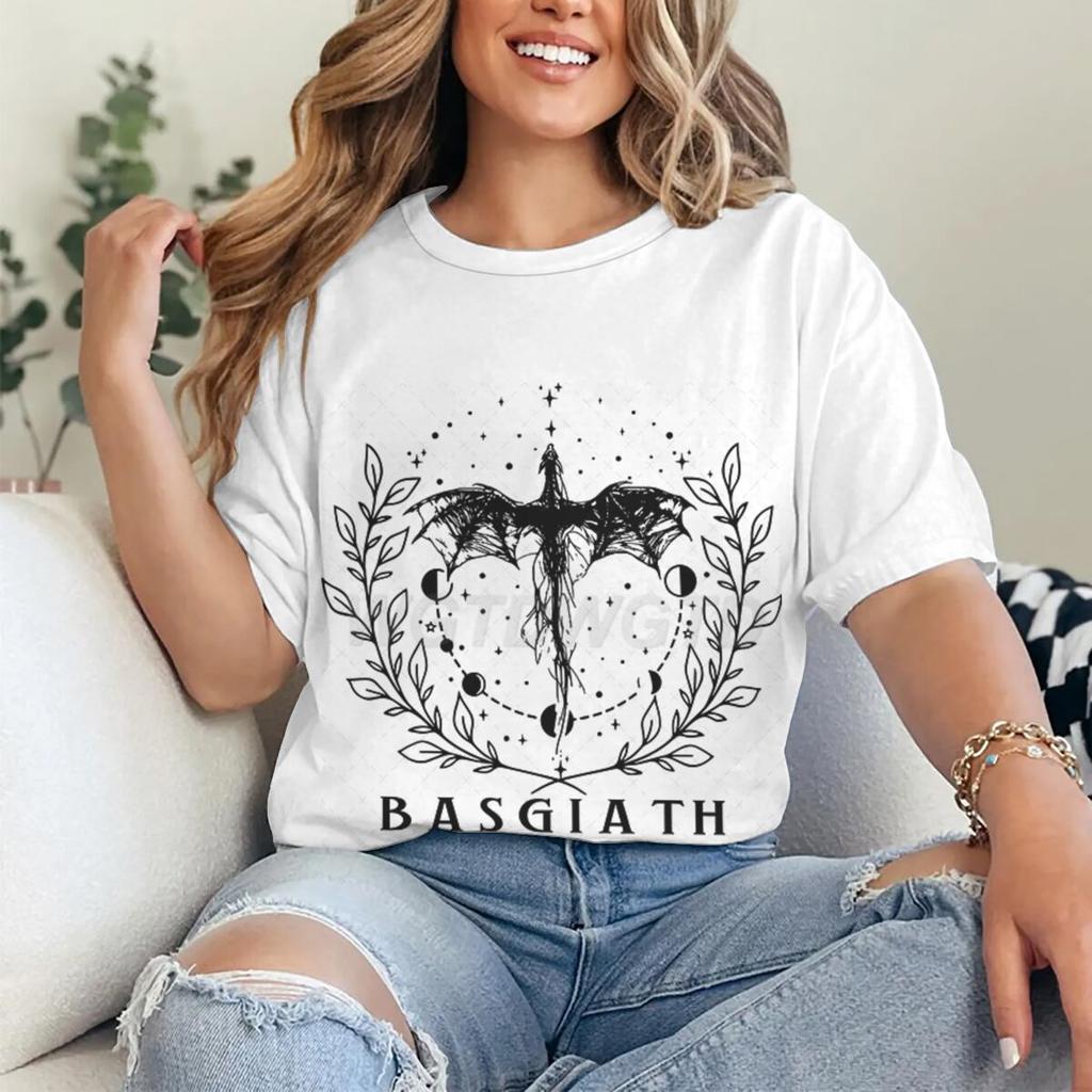 Basgiath War College Tshirt Trendy Dragon Fantasy Reader Bookish Tshirt Stylish Women Unisex Graphic Reading Tee Shirt