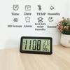 Digital Alarm Clock MAX/MIN Temperature Humidity Date Display Battery Powered Snooze Table Clock 12/24H Wall-mounted LCD Clock