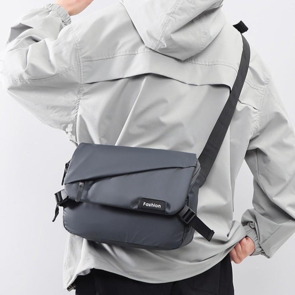 Waterproof Men Crossbody Bag Large Capacity Chest Bag Korean Style Student Shoulder Bag  Cycling