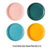 8-inch matte plate set of 4 (mixed colors)