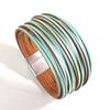 Bracelet Tendance Coloré en Cuir pour Femmes Hommes Boho Multicouche Bandes Fines Wrap Large Jonc Bracelets Bijoux de Fête Cadeaux
