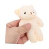 EXCEART Mini Bear Plush Small Bears 10pcs Mini Animal Decorations Bear Hanging Ornament Keychain for Kids Small Cloth Cute Handmade Beige