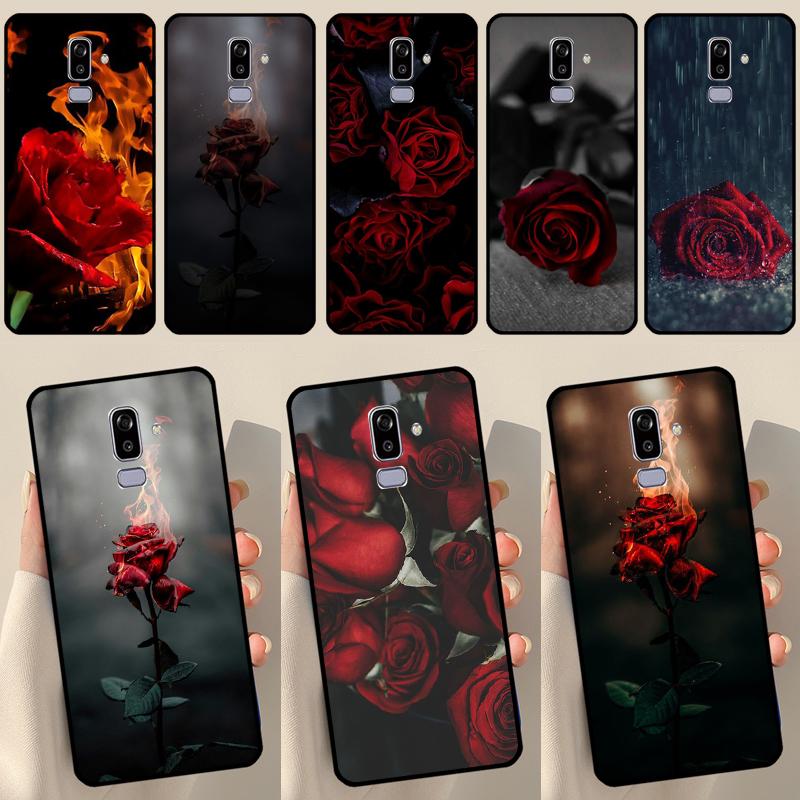 

Red Rose Flower Case For Samsung Galaxy J1 J3 J7 J5 2016 A3 A5 2017 J8 A7 A9 J4 J6 A6 A8 Plus 2018 Cover