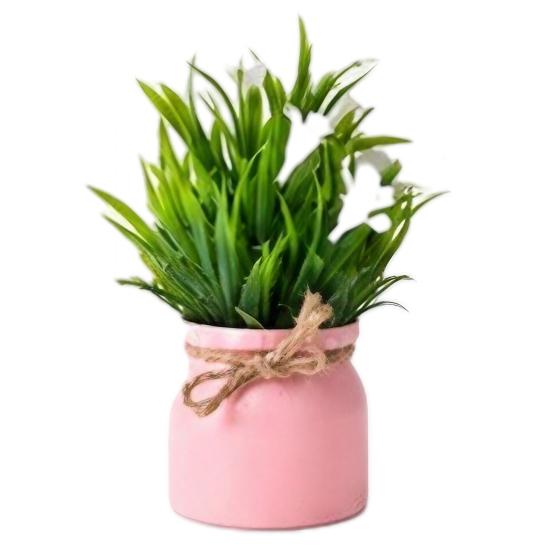 Mini Simulated Potted Plant, Maintenance-Free Desktop Decor, Rustic Style Mini Flower Pots, for Office Bathroom Bookshelf Spaces