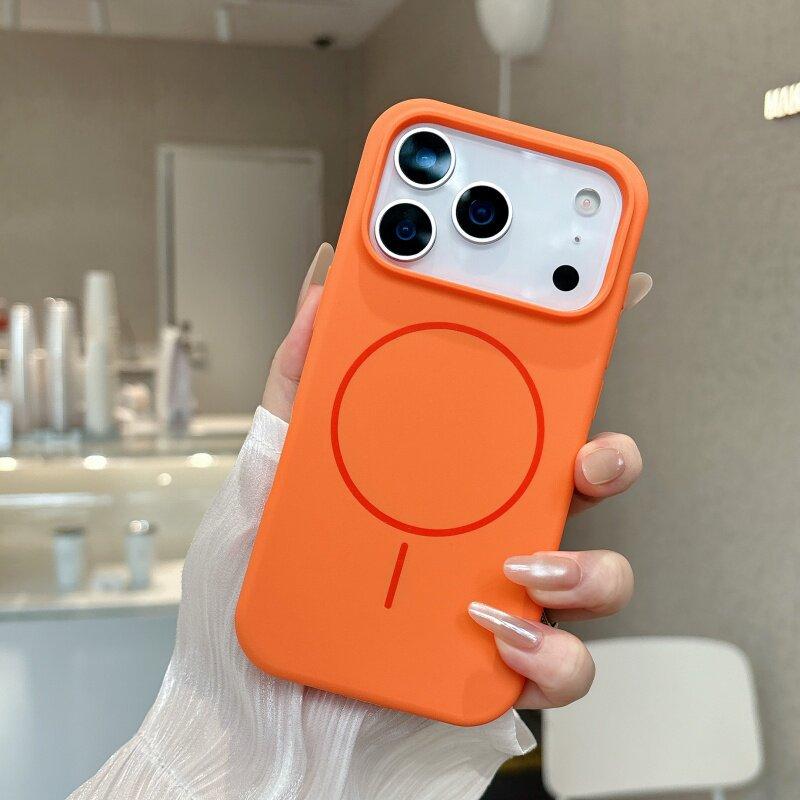 Soft Liquid Silicone Phone Case for Magsafe Mag Safe iPhone 17 Air 16 Pro Max 15 Plus 14 13 17Pro 16Pro 15Pro Magnetic Shockproof Back Phone Cover