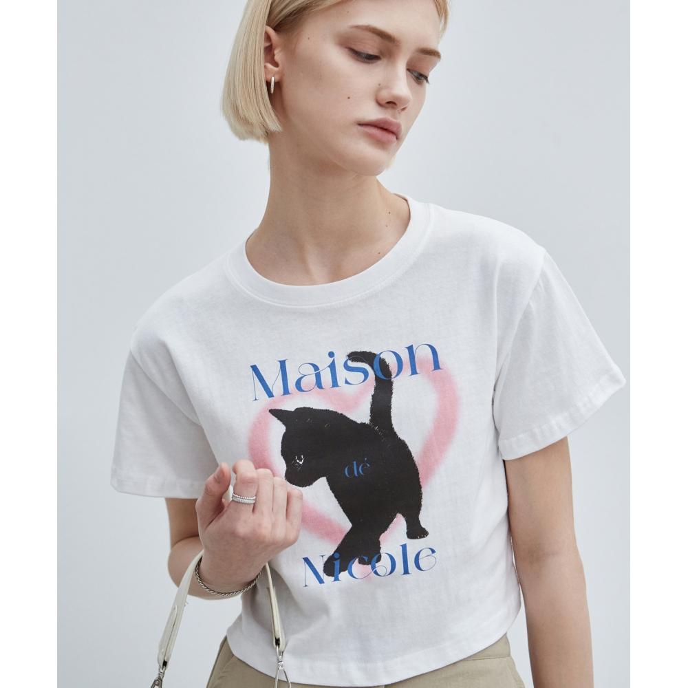 

NICKNICOLE NICOLE MAISON CAT HEART SILKET CROP TOPPINK