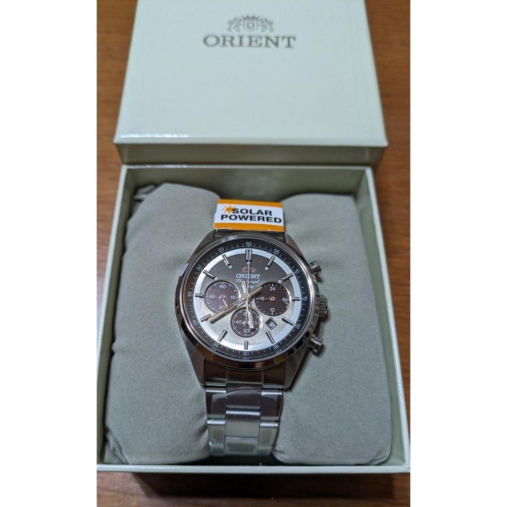 Used ORIENT Watch Solar-powered Men's Silver Chronograph