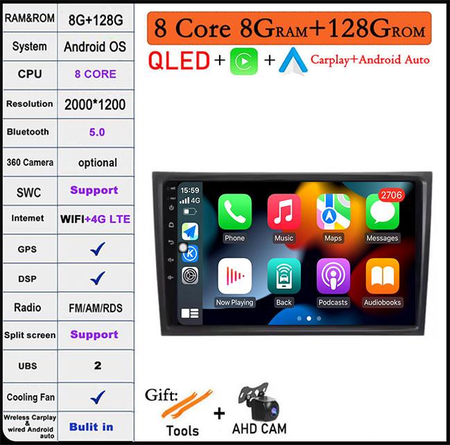Navigation GPS HD Screen For Volvo XC90 2004 -2014 Android 14 WiFi Car Video Multimedia Player Bluetooth Head Unit