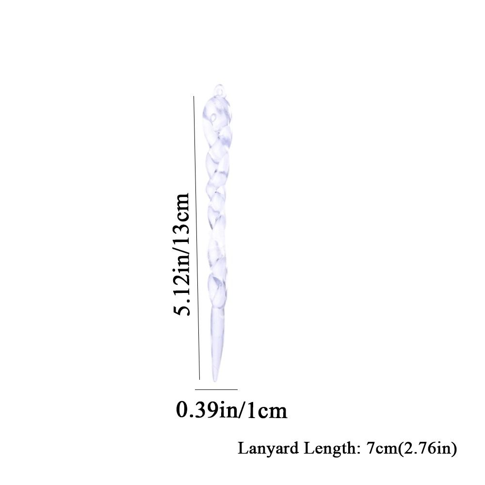 12Pcs Hanging Thread Christmas Tree Pendants Transparent Christmas Tree Drop Ornament Noel Navidad