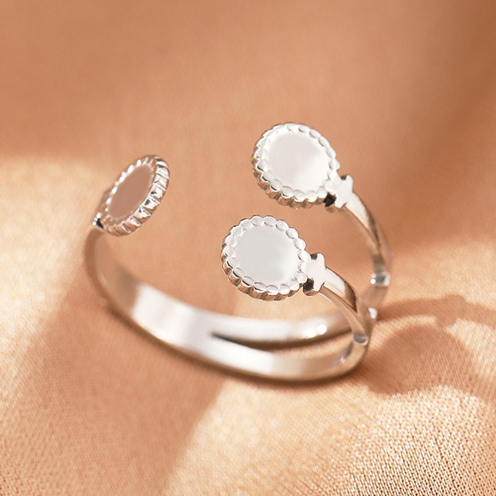 Stainless Steel Rings Vintage Plants Leaves Snake Exquisite Star Moon Adjustable Open Sweethearts Rings For Women Zircon Gifts