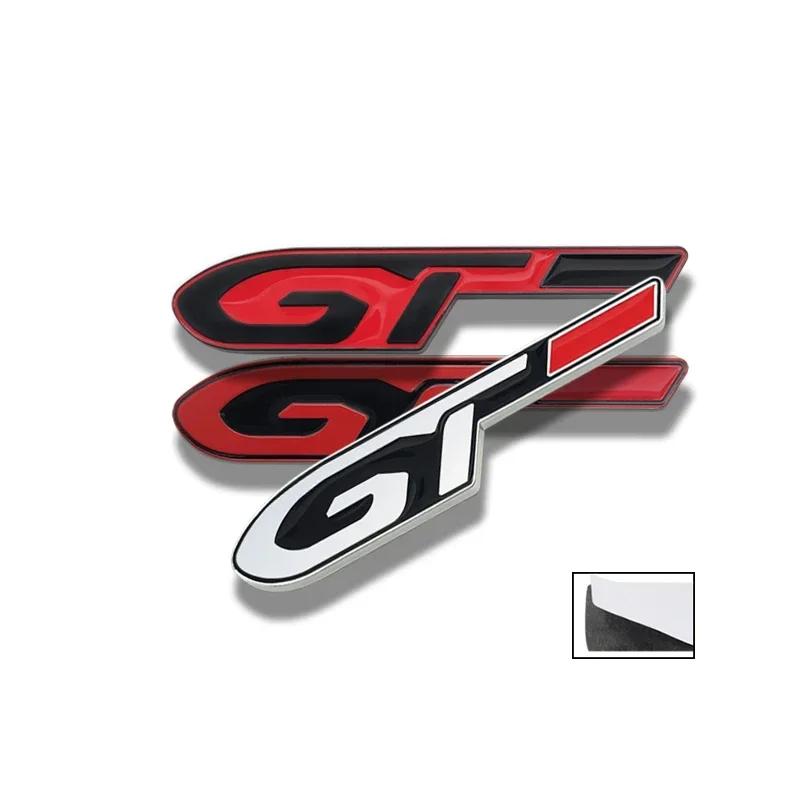 3D Metal Car GTLINE Badge Rear Trunk Fender Emblem Sticker For Peugeot GT 206 208 308 307 207 208 3008 407 508 2008 RCZ GT LINE