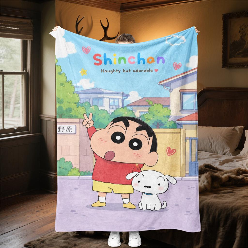 ShinChan Plüschdecke Weich Bequem Alle Jahreszeiten Perfektes Geschenk Sofa Büro Nickerchen Outdoor Reise Decke