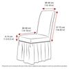 High Back Seersucker Chair Cover With Skirt Stretch Quality Chair Cover For Dining Room Wedding Hotel Banquet Washable Seat Case
