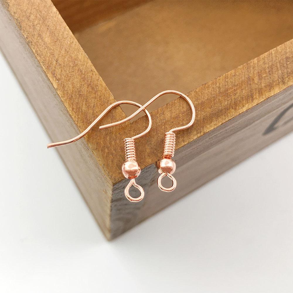 Diy Jewelry Handmade Beaded Material Earrings Accessories With Round Beads, Ear Hooks, 100 Curved Ear Hooks.