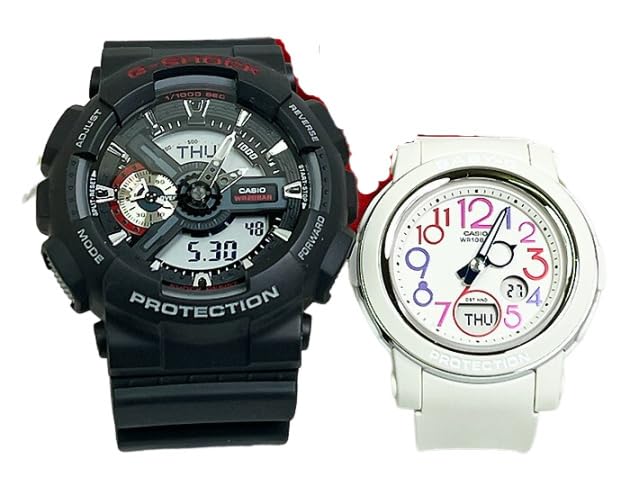 

[Casio] CASIO Pair Watch G-SHOCK G-Shock BABY-G Baby G Ana-Digi Battery Operated Genuine Pair Case Set of 2 GA-110-1AJF BGA-290PA-7AJF Watch