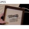 Rhinestone Bow Bangs Upside Down Comb Hairpin Female New Exquisite Flash Diamond Disc Hair Comb Premium Sense Broken Hair Card