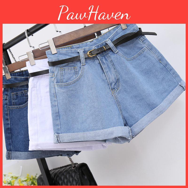 Highwaist Style 2020 Korean "womens Denim Shorts Loose Slim Wideleg Chic Summer Hot Pants"