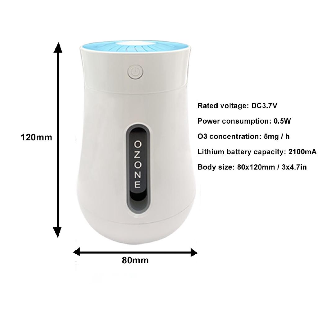Portable Mini Air Purifier Home USB Cable & Battery Dual Power Air Cleaner Anion Ionizer Negative Ion Generator Ozone Sterilizer