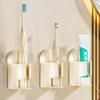 3Pcs Reusable Toothbrush Storage Base Wall Mounted Toothpaste Storage Rack  Bathroom