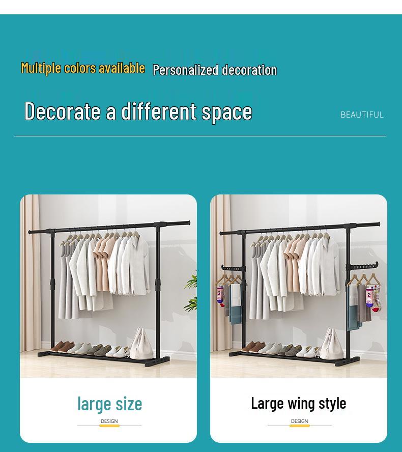 Compact Household Floor Drying Rack - Fixed Height