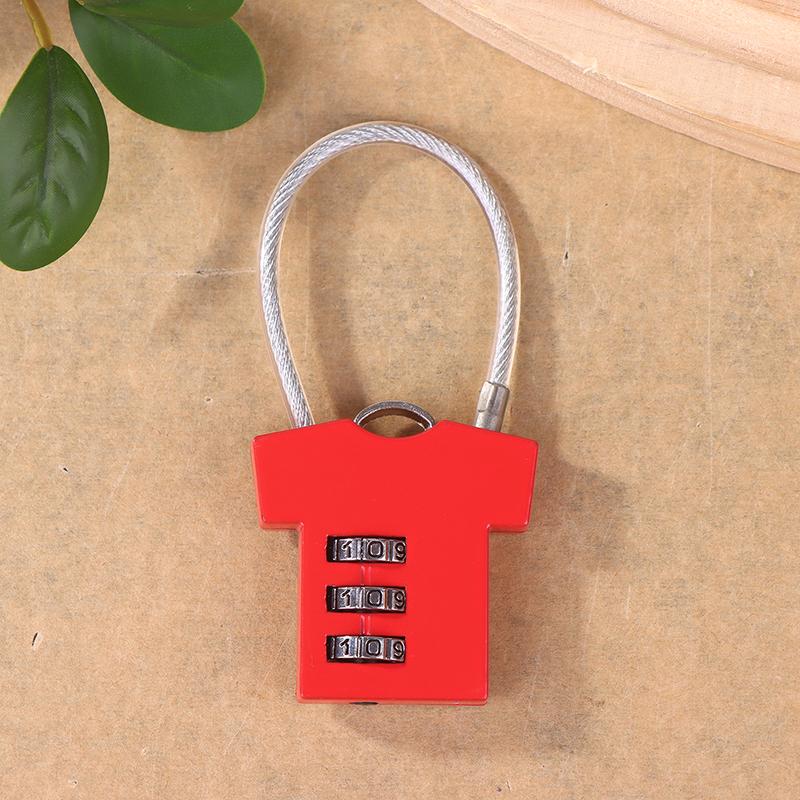 3 Digit Zinc Alloy Password Lock Steel Wire Security Lock Suitcase Luggage Anti-Theft Coded Lock Cupboard Cabinet Locker Padlock
