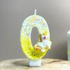 Unicorn Birthday Candles 0-9 Number Yellow Cake Candle Fashion Cartoon Anime Topper Party Cute Decoration