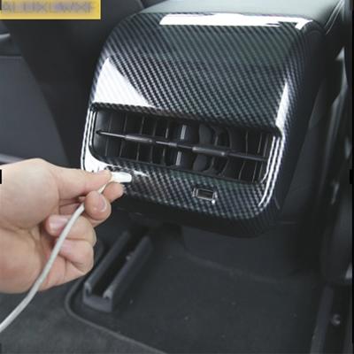 Armrest Box Rear Air Conditioning AC Vent Outlet Molding Cover Kit Trim Car Accessories For Tesla Model 3 Y