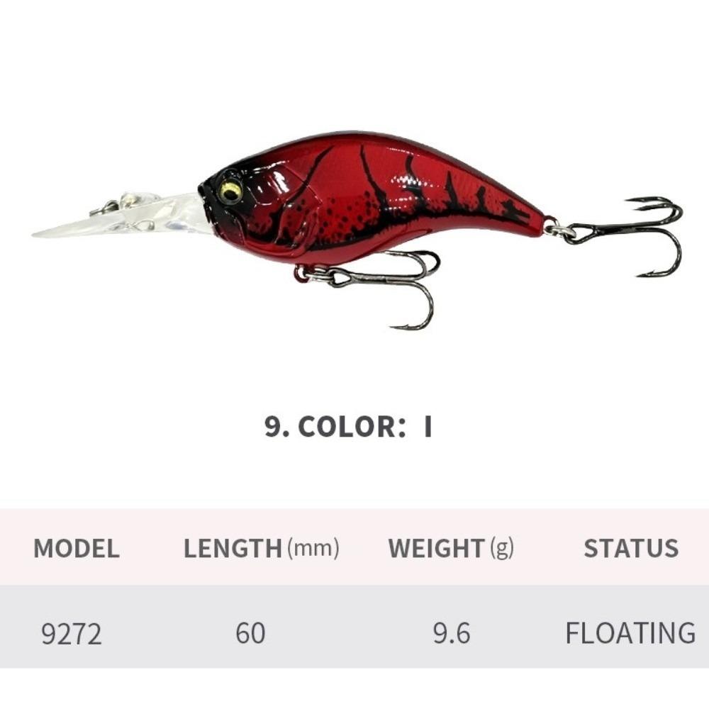 60mm Crankbait Fishing Lure Saltwater Swimbait Fishing Tackle  for Freshwater Saltwater Fishing