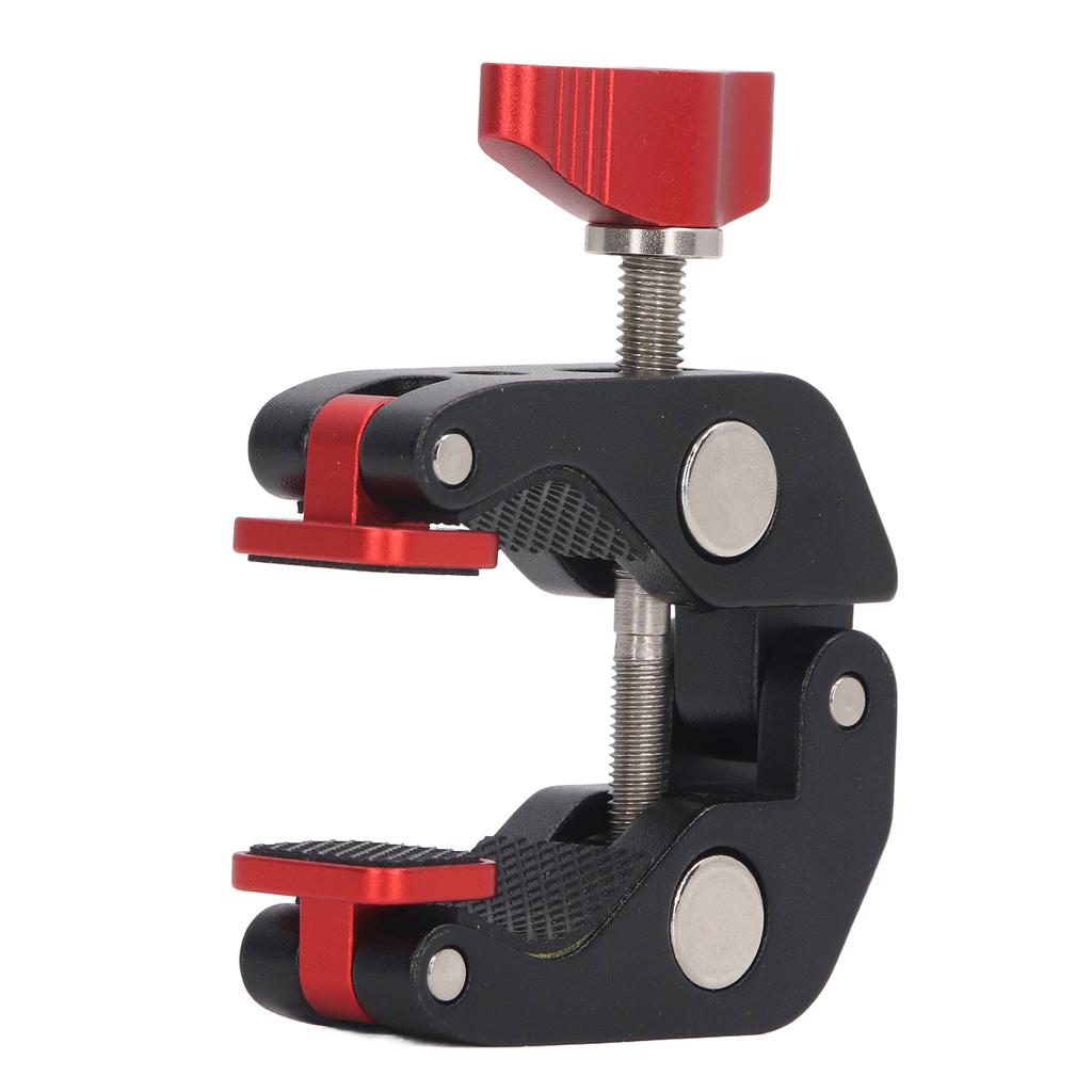 Super Clamp Red Crab Clamp Aluminium Alloy Silicone Cushion Drop Resistant Camera Clamp with 1 4 3 8 Screw Holes