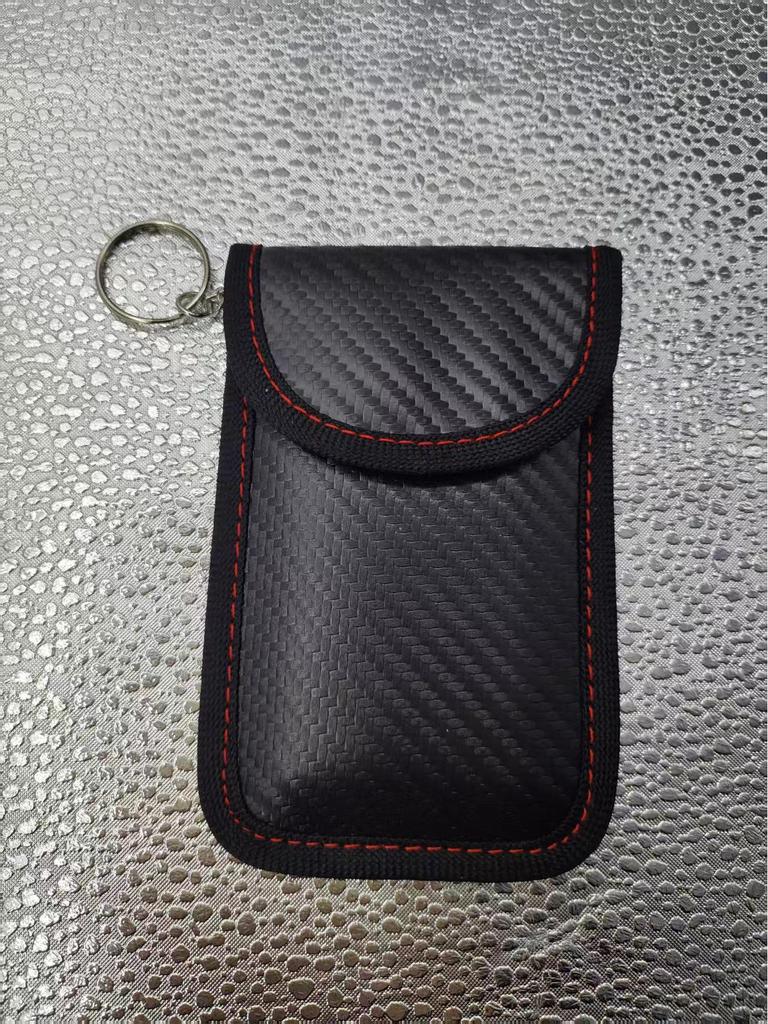 2024 RFID Carbon Fiber Car Key Shield & Phone Anti-Radiation Bag