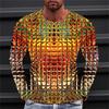 2024 Men'S Long Sleeve T-Shirts Harajuku 3d Print Graphic Men Oversized Clothing Fashion Street Tees Shirt Casual O Collar Tops