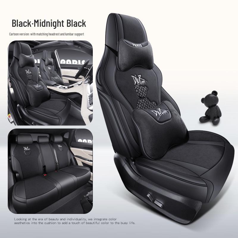 BYD Song PLUS Little Bear 4-Season Car Seat Cushion - Tech Cloth, Full Coverage for 5 Seats