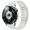 Horizontal Stripes Two Color Magnetic Silicone Watch Band 22mm Replacement Sport Strap