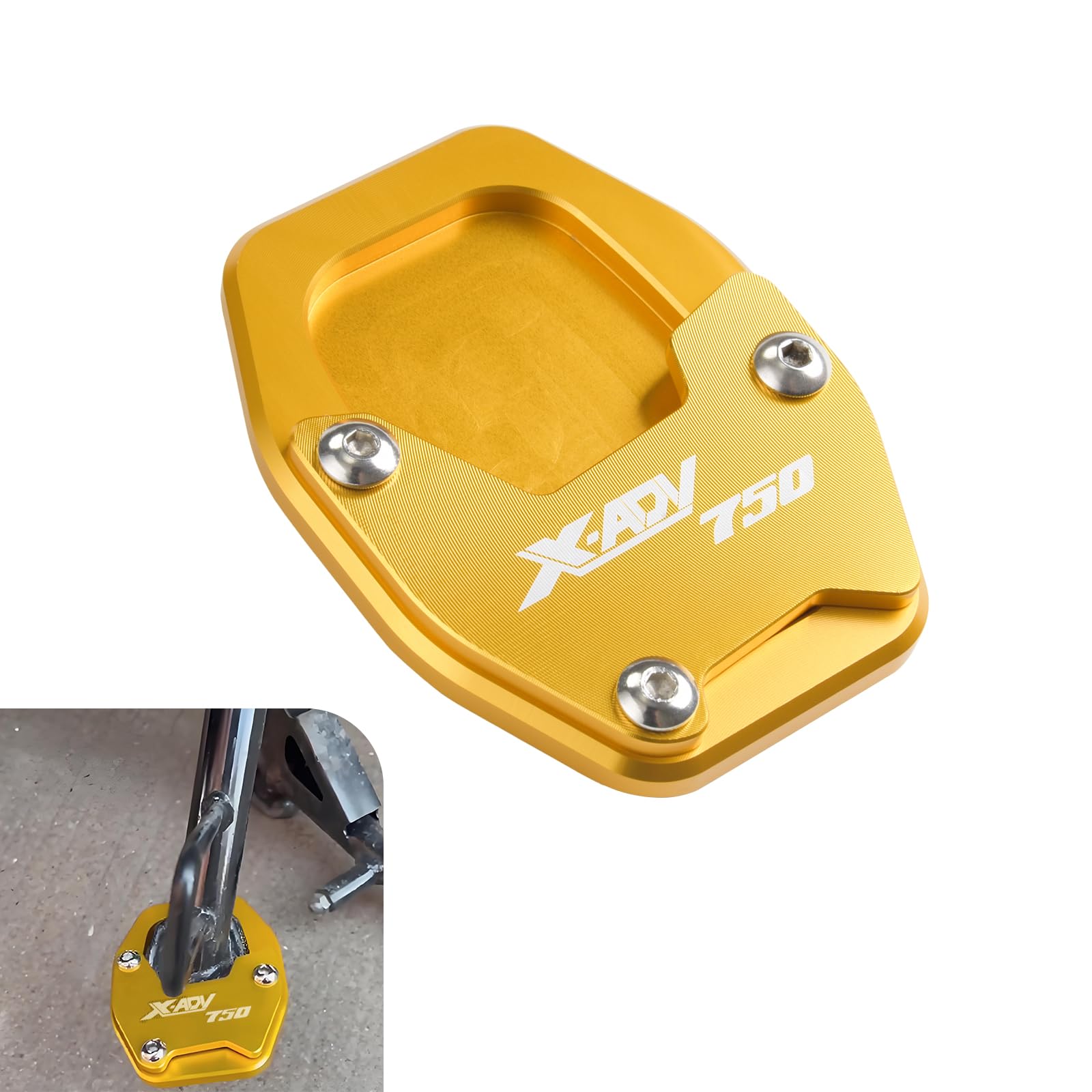 

GFARDMOTO Bike Kickstand Pad Side Stand Plate Pad Flat Foot Side Support Extended Foot золотой