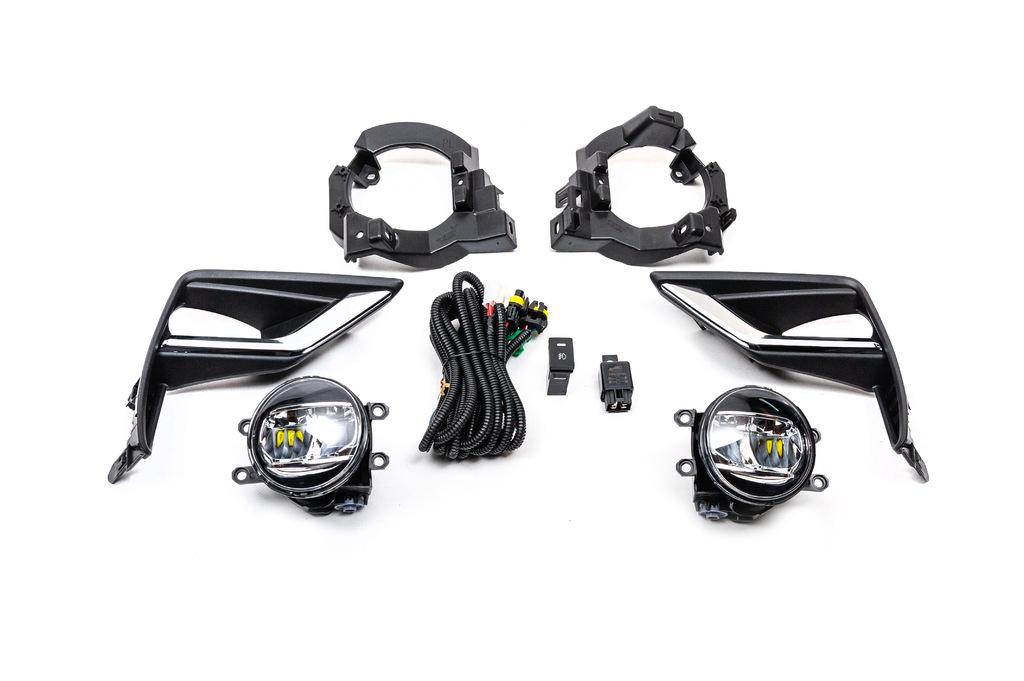 Противотуманки LED с кронтшейнами (2 шт, 2017-2025) для Toyota Land Cruiser Prado 150