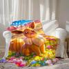 Kawaii E-Eevees Bed Blanket Sofa Blankets and New Year Camping Furry Bedspread the Anime Home Decoration Sofas Bedspreads Fluffy