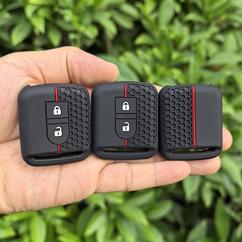 Autoschlüssel Silikonhülle Schlüsselanhänger Gummiabdeckung für Nissan Micra K12 Note Navara Qashqai J10 Primera Almera Sunny X-Trail