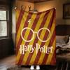 1pc Harry Potter glasses lightning bolt Outdoor Flannel Throw Blanket All Season Soft Warmth,Home Decor 1031104