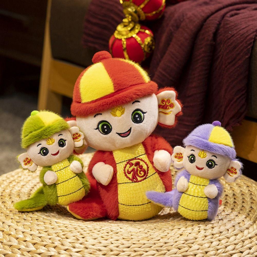 Good Luck Snake Year Plush Toy Wealth Lucky Snake Doll Plushies Snake Year Mascot Toy  Girls Toys