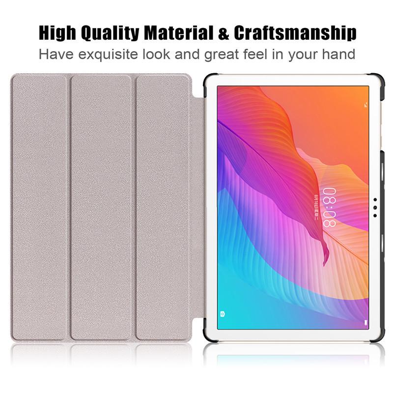 Tri-fold Anti-Drop Leather Case for Huawei MatePad T10s/Honor Tablet 6 (10.1")