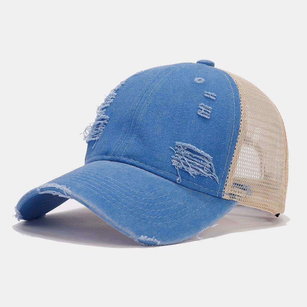 Summer Fashion Outdoor Golf Baseball Cap Ripped Retro Fashion Breathable Versatile Cap Couple Hat
