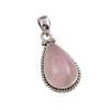 Natural Rose Quartz Gemstone Handmade 925 Solid Silver Gift Pendant 1.25" K6K78