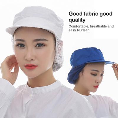 Chef Hat Solid Color Skin-friendly Cotton Mesh Catering Waiter Kitchen Cap for Cooking