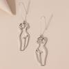 Face Alloy Unique Outline Drop Earrings For Women 2021 Summer Collection