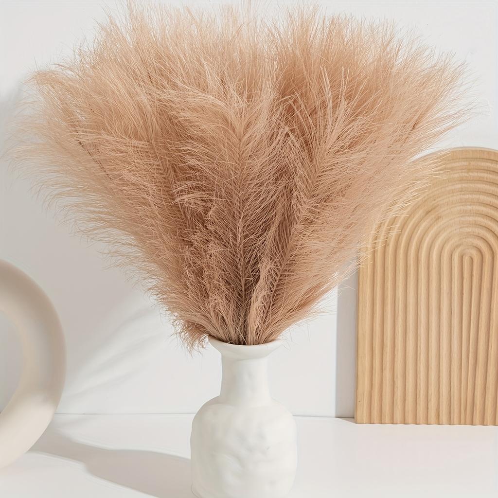 10/50Pcs Pampas Grass Reed Artificial Plants Home Living Room Outdoor Garden Festival Wreath Wedding Bridal Bouquets DIY Decor