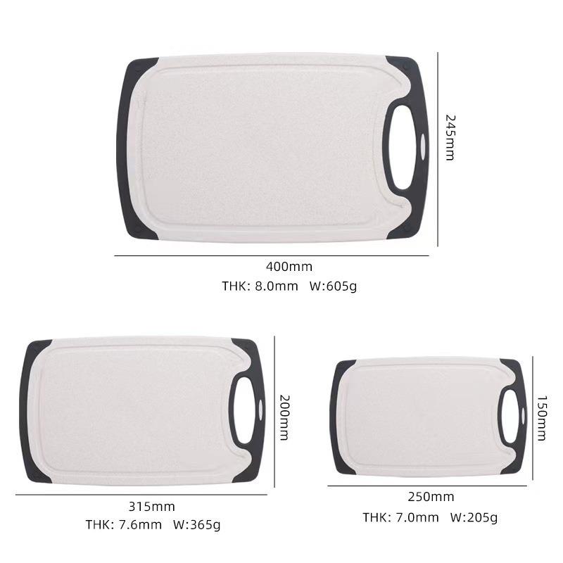 Wheat Straw Cutting Board 3-Piece Set: Versatile Boards for Fruits, Vegetables, and Meat