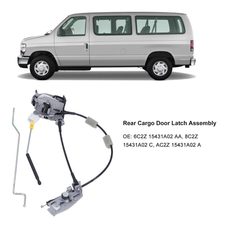 Rear Right Cargo Door Latches Assembly with Cable Rod for Vehicle 6C2Z15431A02AA C2Z15431A02AA Lock Latches Actuator