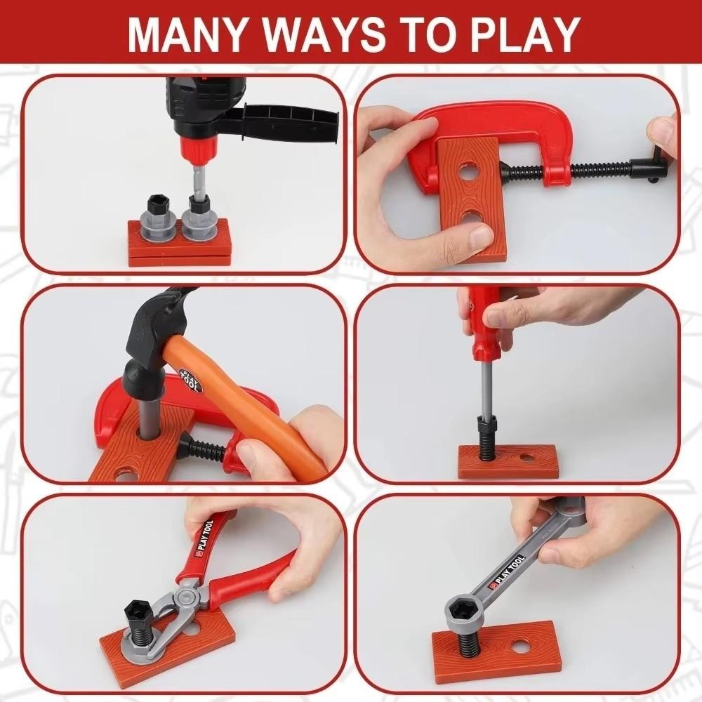 With Screwdrivers Pretend Play Tool Kit Simulation Engineering Toy Tool Box  For Toddler