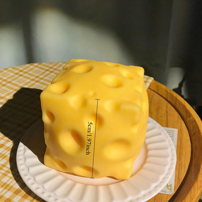 Cheese Squishy Slow Rising Fidget Toy Slow Rebound Squeeze Ball Stress Relief For Adults Sensory Anxiety Relief Toy