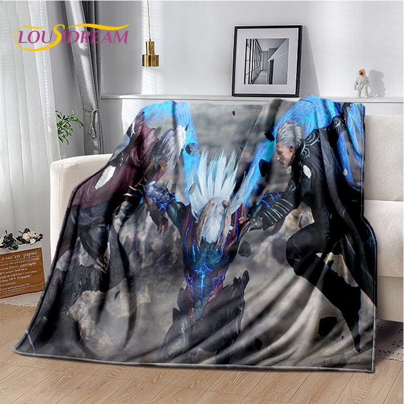 3D D-Devil May Cry DMC Game Gamer Soft Plush Blanket,Flannel Blanket Throw Blanket for Living Room Bedroom Bed Sofa Picnic Cover
